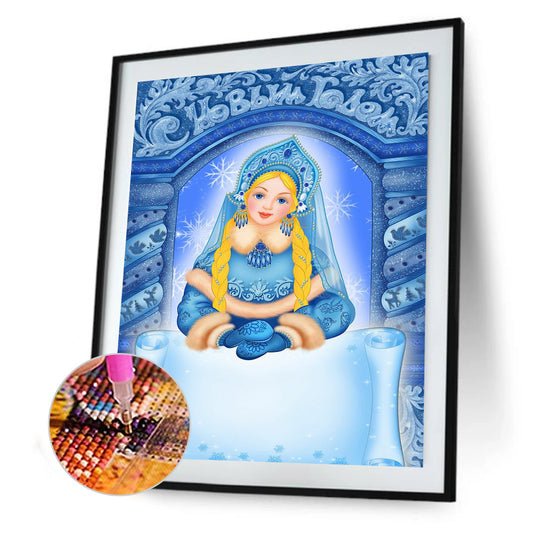 Ice Girl - Full Round Drill Diamond Painting 30*40CM