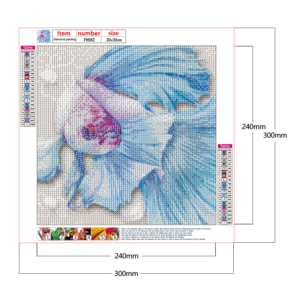 Guppy Fish - Full Round Drill Diamond Painting 30*30CM