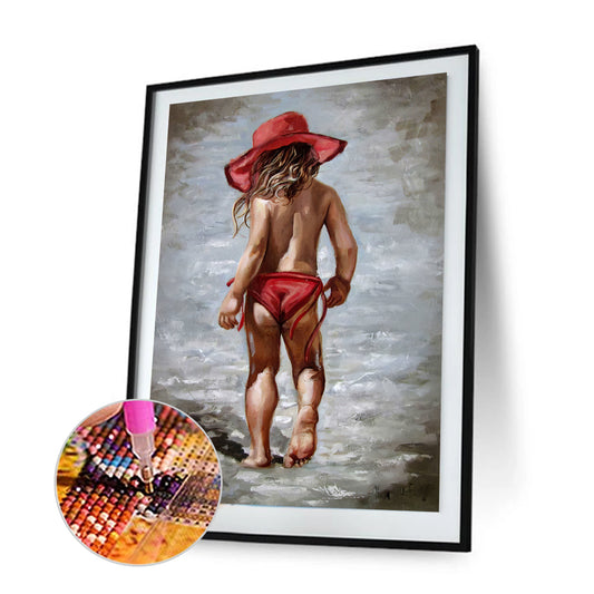 Girl - Full Round Drill Diamond Painting 30*40CM