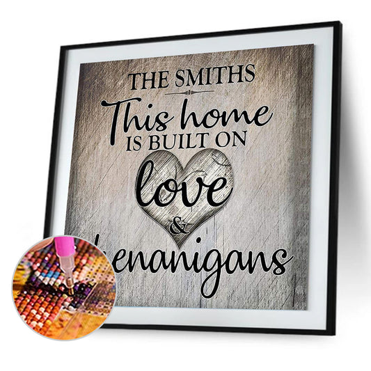 Love Alphabet - Full Round Drill Diamond Painting 30*30CM