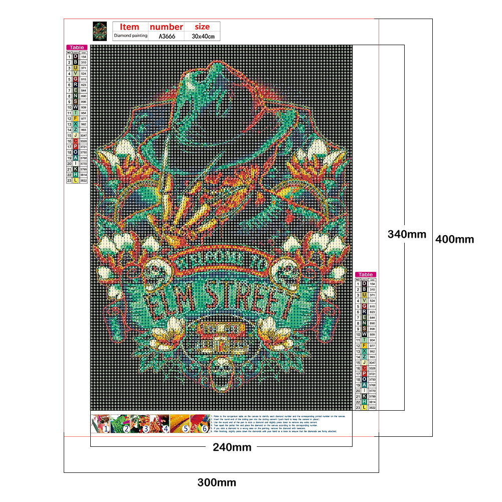 Horror Figure - Full Round Drill Diamond Painting 30*40CM