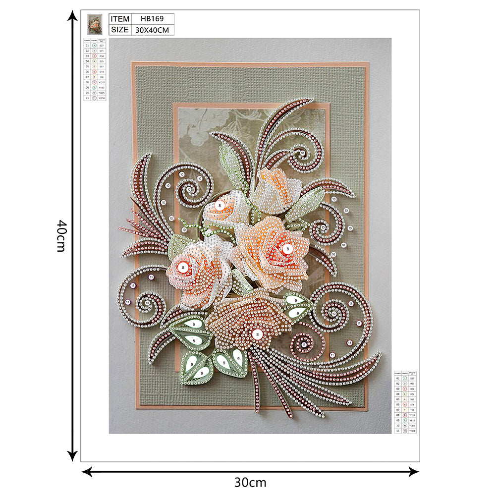 Paper Quilling - Special Shaped Drill Diamond Painting 30*40CM