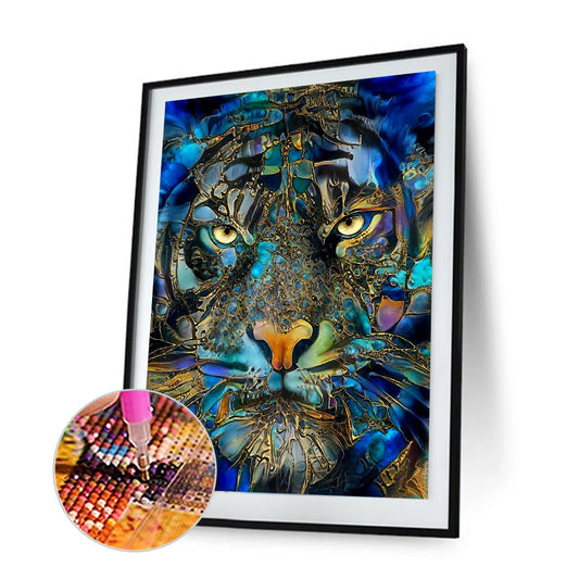 Blue Tiger - Full Round Drill Diamond Painting 30*40CM