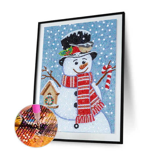 Cartoon Snowman - Special Shaped Drill Diamond Painting 30*40CM