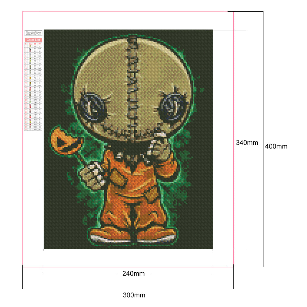 Horror Doll - Full Square Drill Diamond Painting 30*40CM
