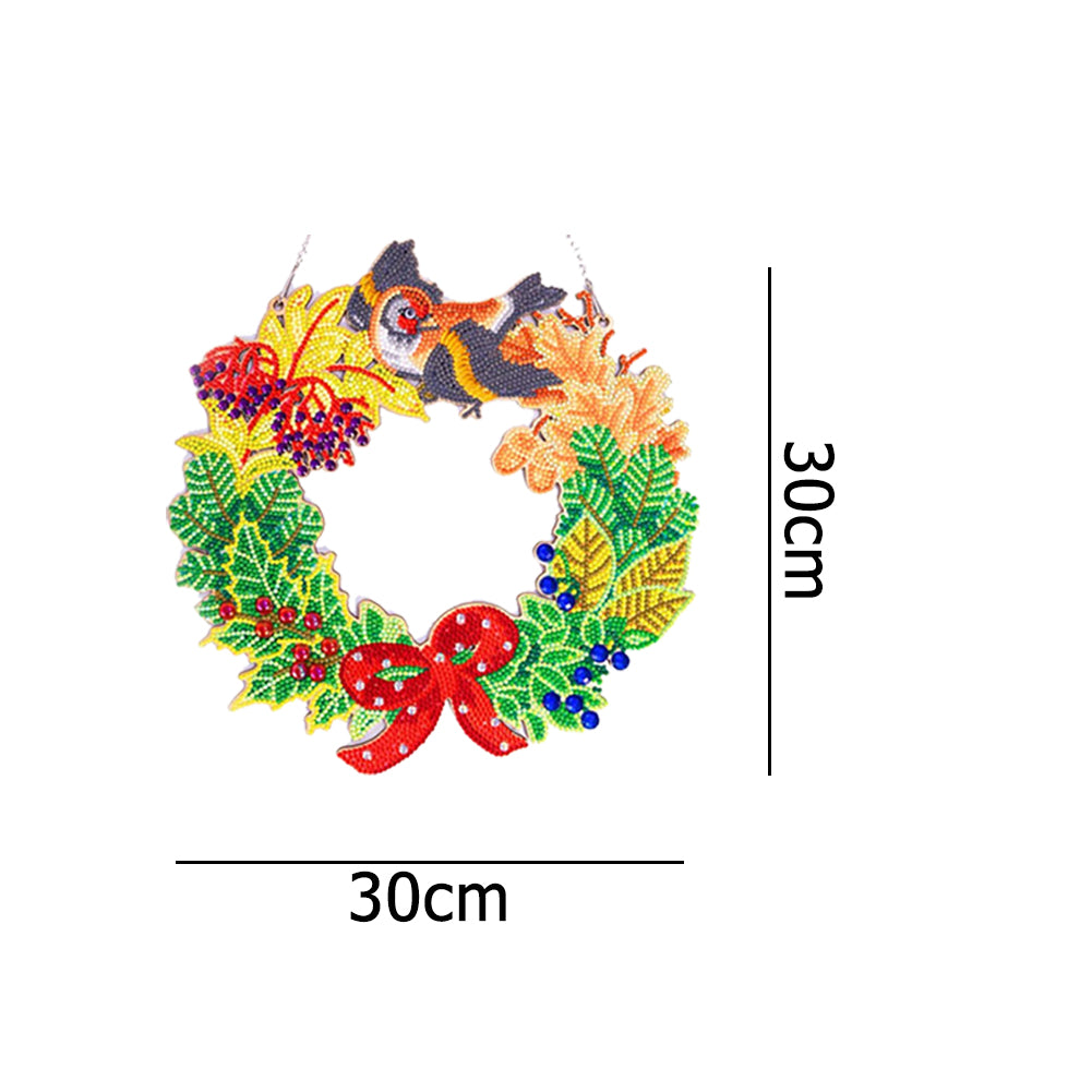 30x30cm 5D DIY Diamond Painting Art Wreath Kit Hanging Craft Home Decor