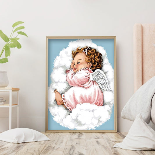 Cloud Angel - Full Round Drill Diamond Painting 30*40CM