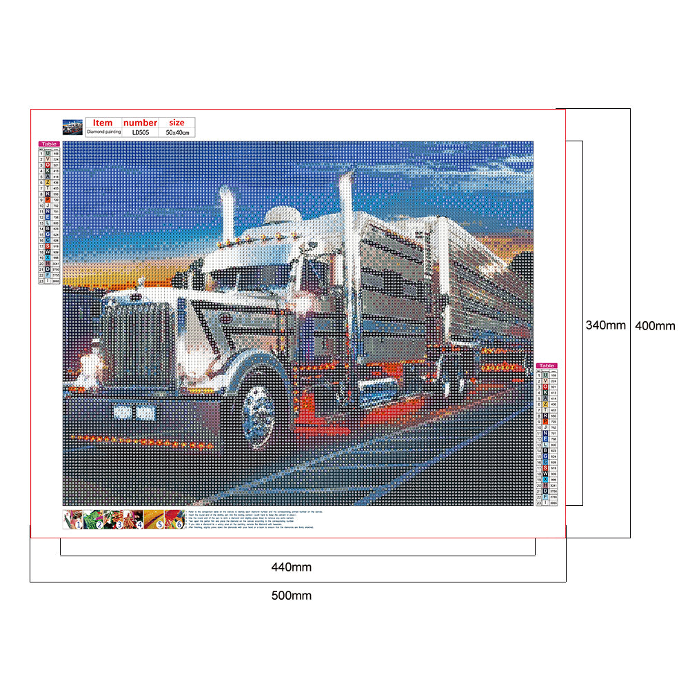 Big Truck - Full Round Drill Diamond Painting 50*40CM