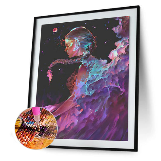 Melancholy Girl - Full Round Drill Diamond Painting 30*40CM