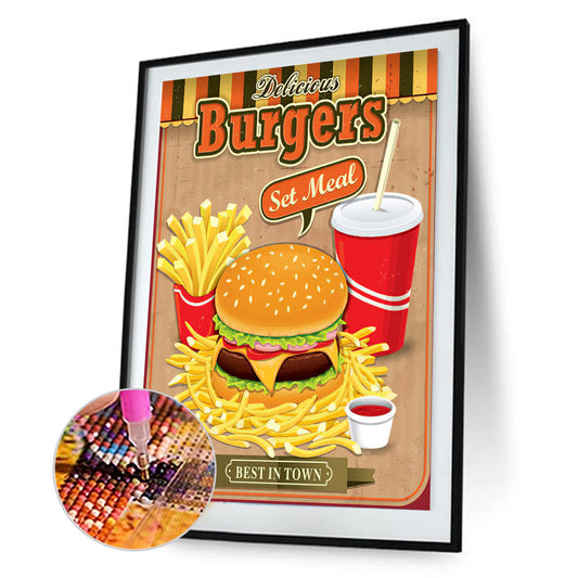 Retro Poster - Full Round Drill Diamond Painting 35*50CM