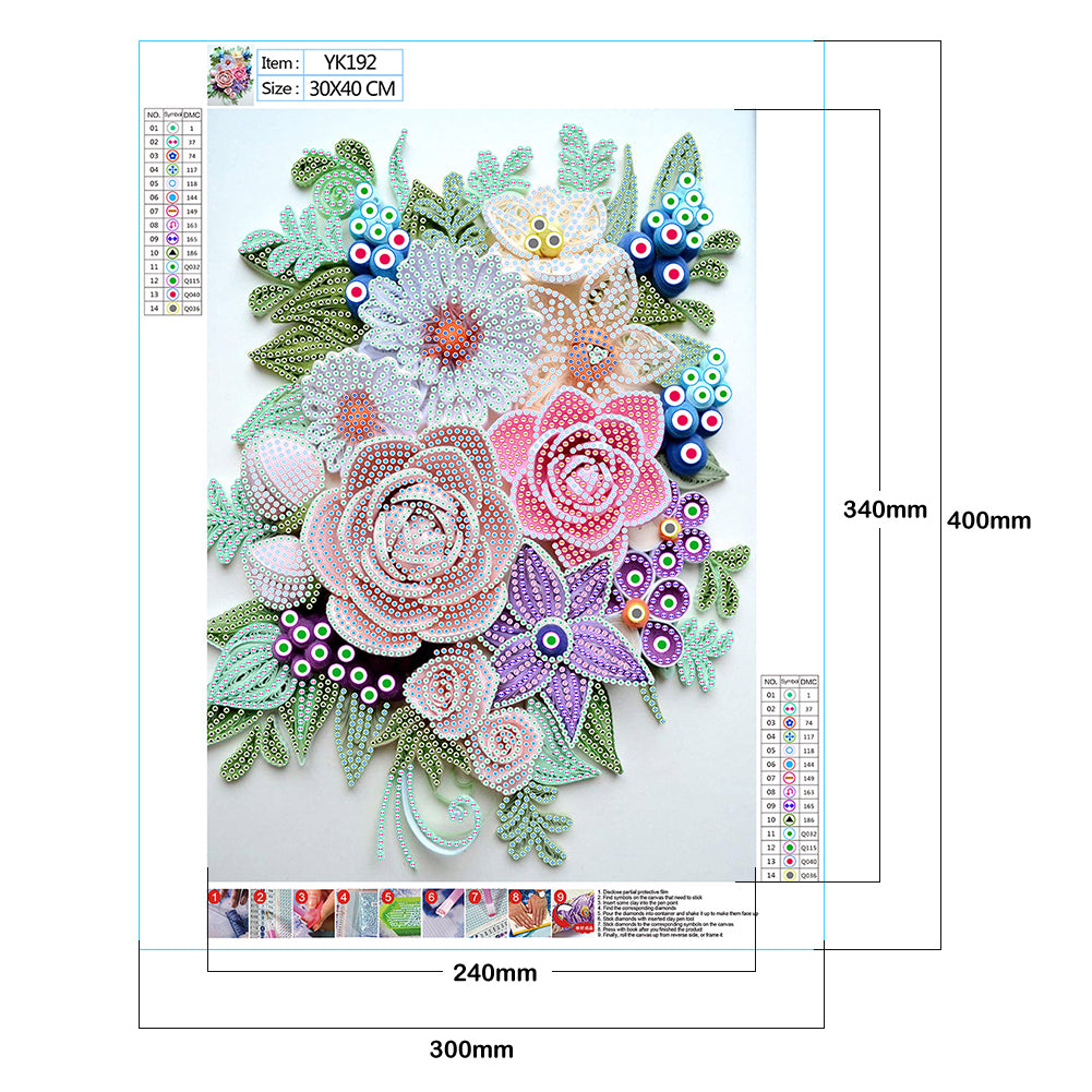 Paper Quilling - Special Shaped Drill Diamond Painting 30*40CM