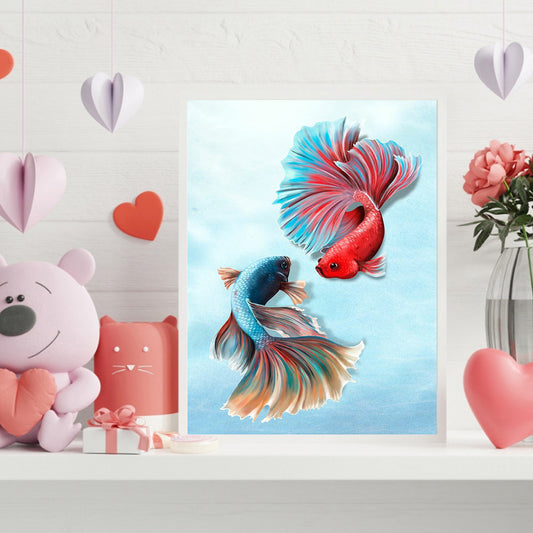 Fishes - Full Round Drill Diamond Painting 30*40CM