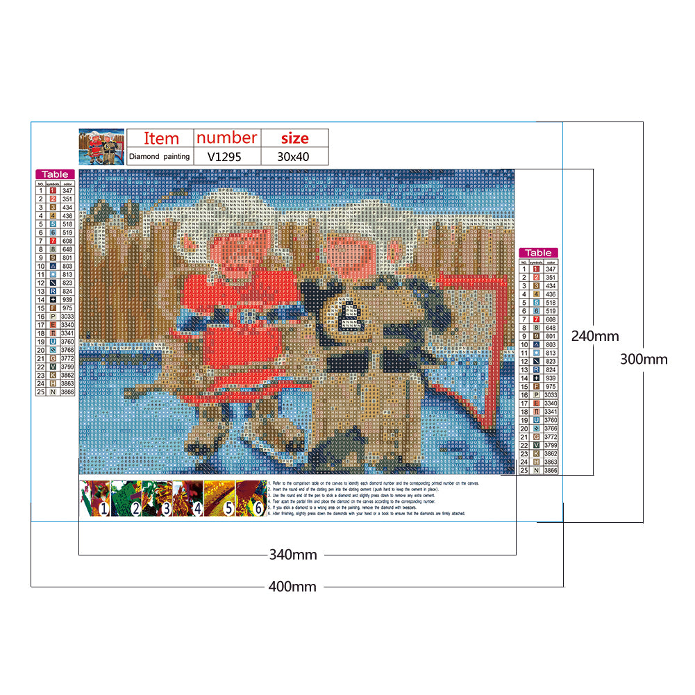 Hockey Sportman - Full Round Drill Diamond Painting 30*40CM