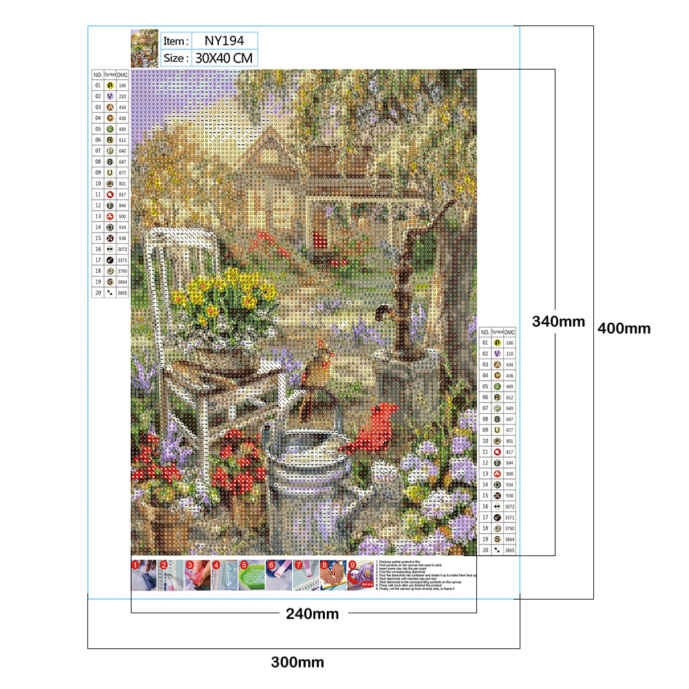 Mountain Landscape - Full Round Drill Diamond Painting 30*40CM