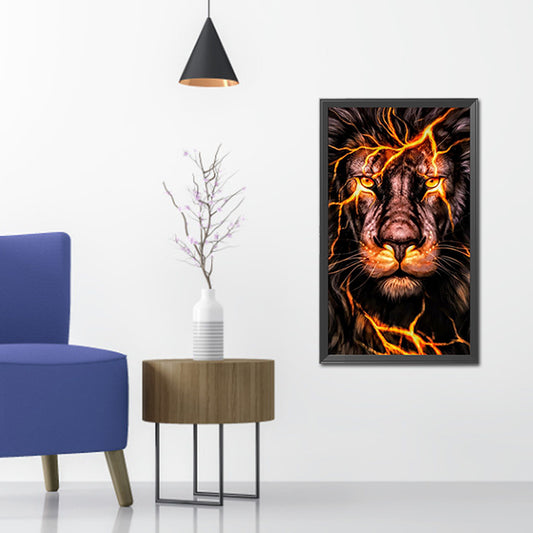 Lion - Full Round Drill Diamond Painting 40*70CM