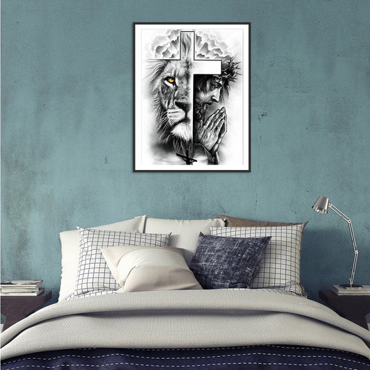 Cross - Full Round Drill Diamond Painting 30*40CM