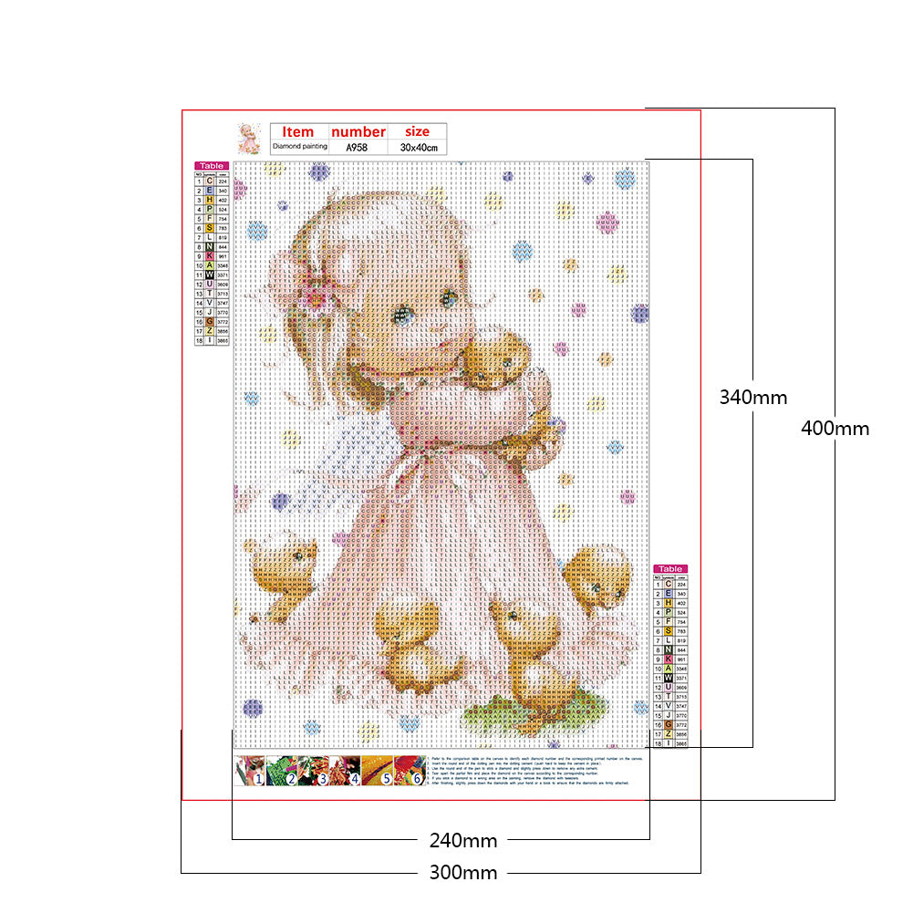 Baby - Full Round Drill Diamond Painting 30*40CM