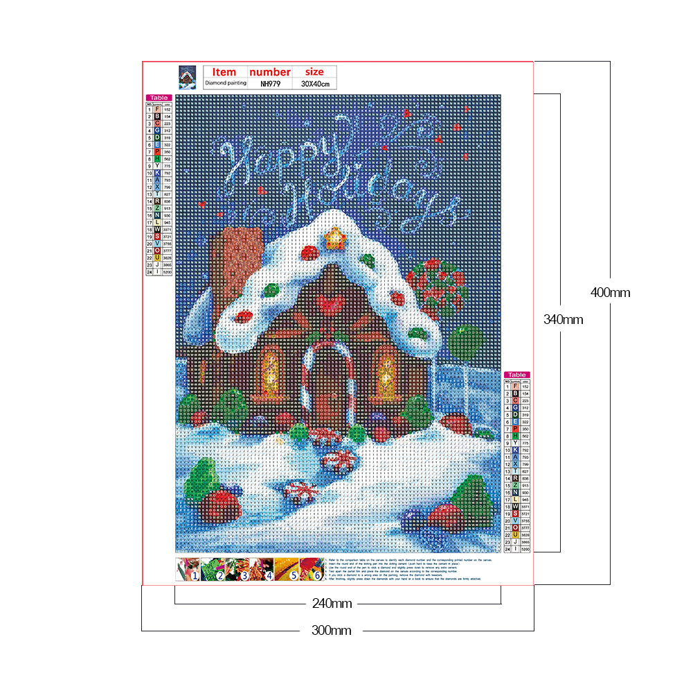 Candy House - Full Round Drill Diamond Painting 30*40CM