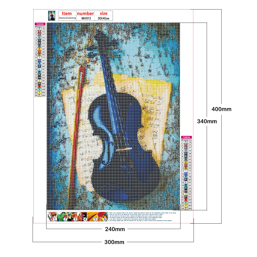 Violin - Full Round Drill Diamond Painting 30*40CM