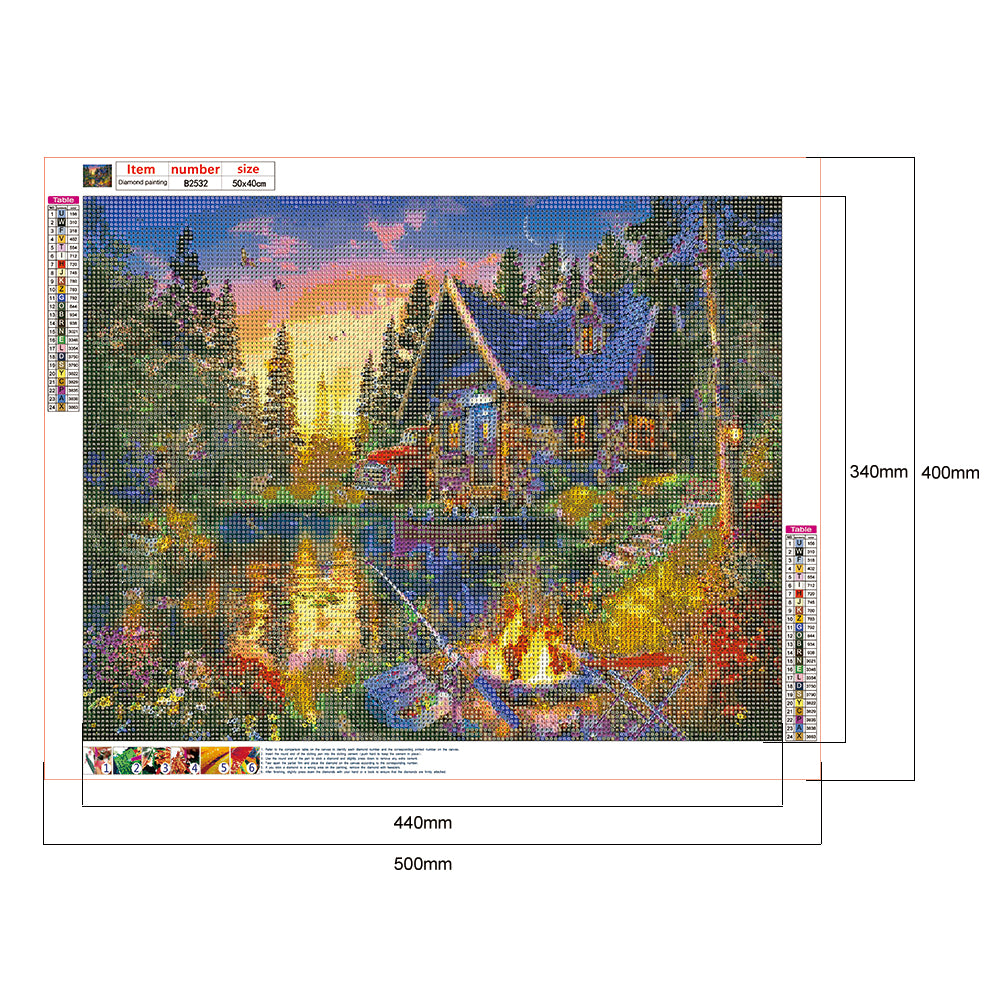 Mountain Water - Full Round Drill Diamond Painting 50*40CM