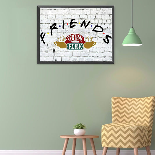 Letter Friend - Full Round Drill Diamond Painting 40*30CM