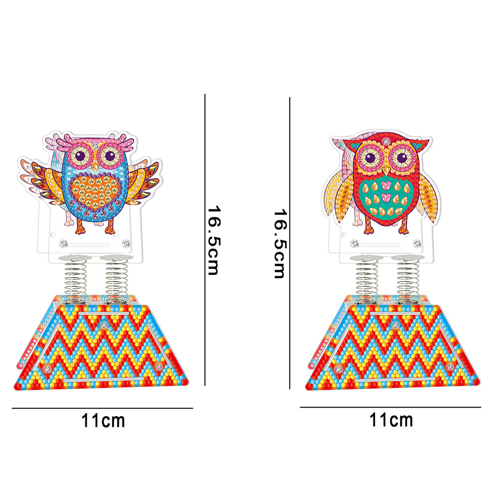 2pcs DIY Diamond Drill Spring Doll Ornaments Holiday Home Table Desk Decor