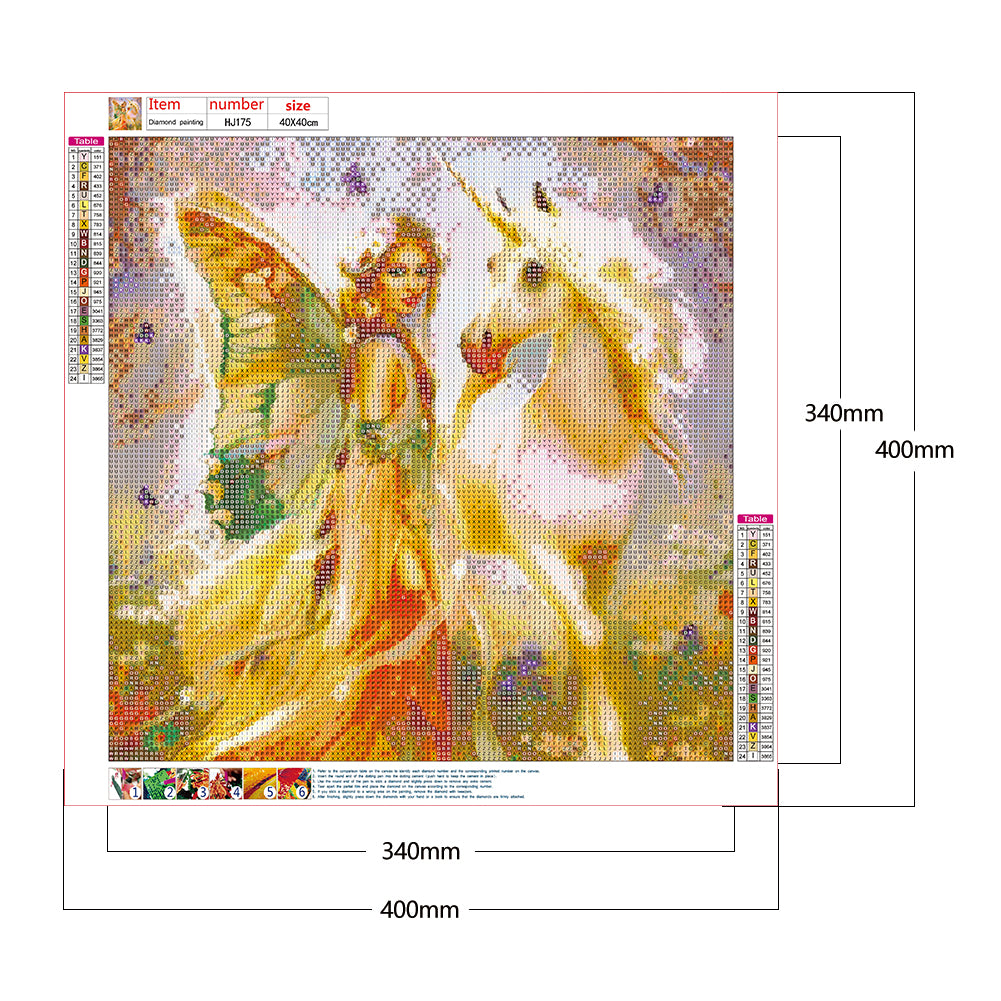 Butterfly Fairy - Full Round Drill Diamond Painting 40*40CM