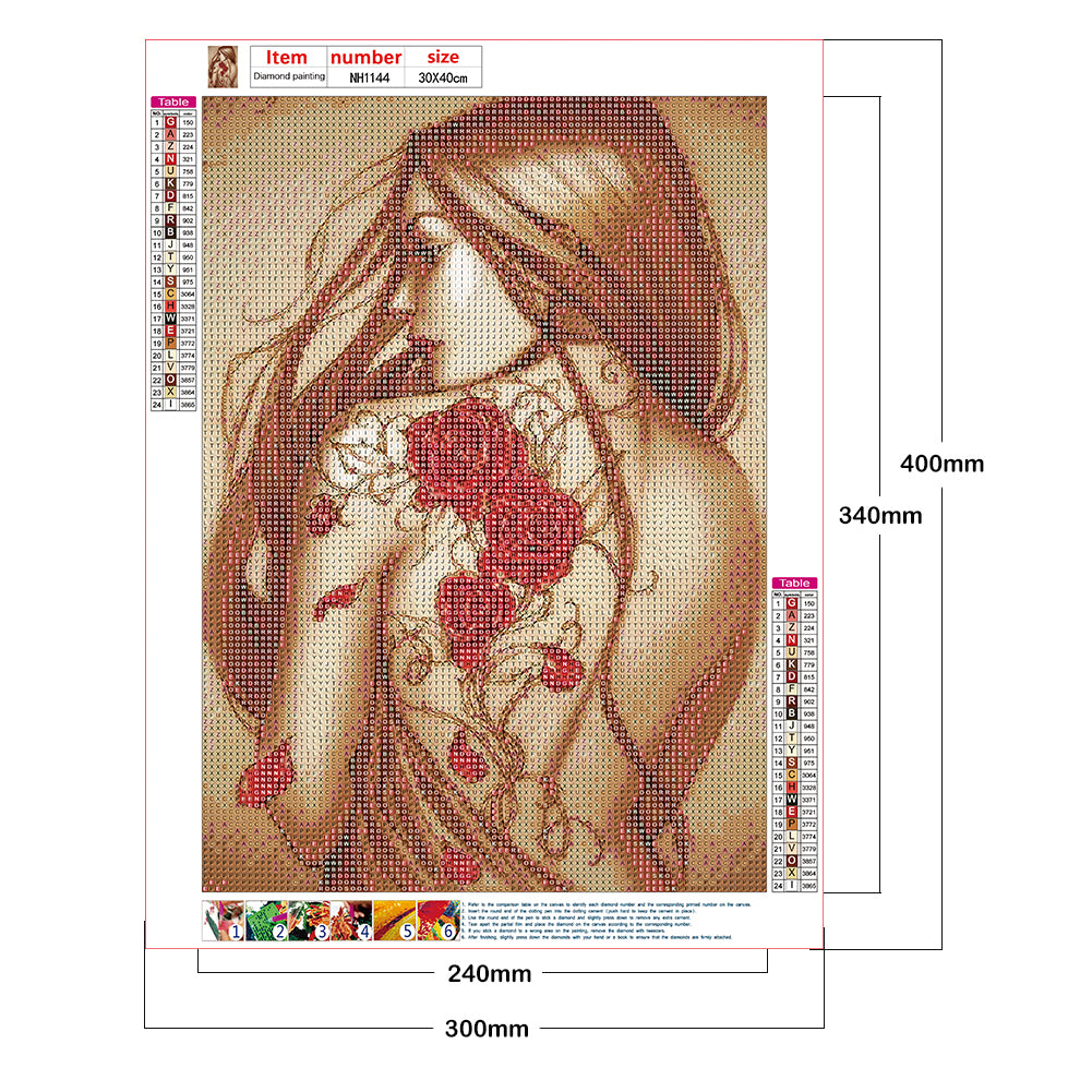 Geisha Beauty - Full Round Drill Diamond Painting 30*40CM