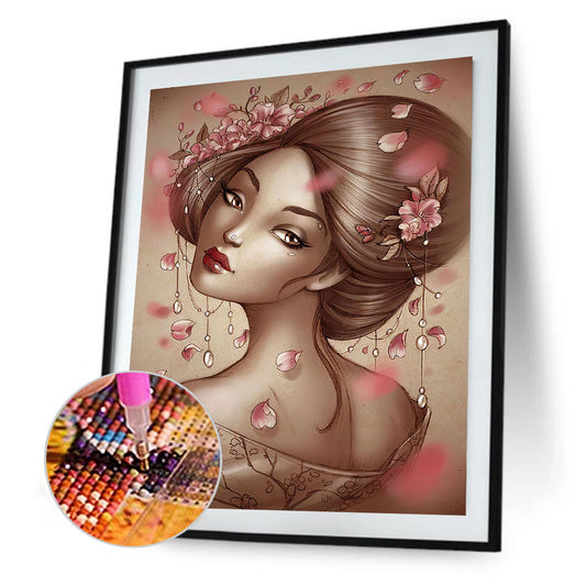 Geisha Beauty - Full Round Drill Diamond Painting 30*40CM