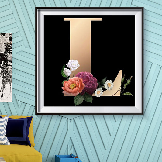 Letter L - Full Round Drill Diamond Painting 30*30CM