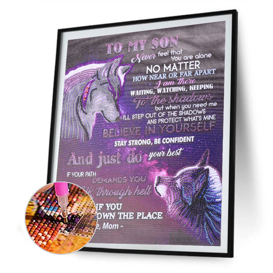 English Letter - Special Shaped Drill Diamond Painting 40*50CM