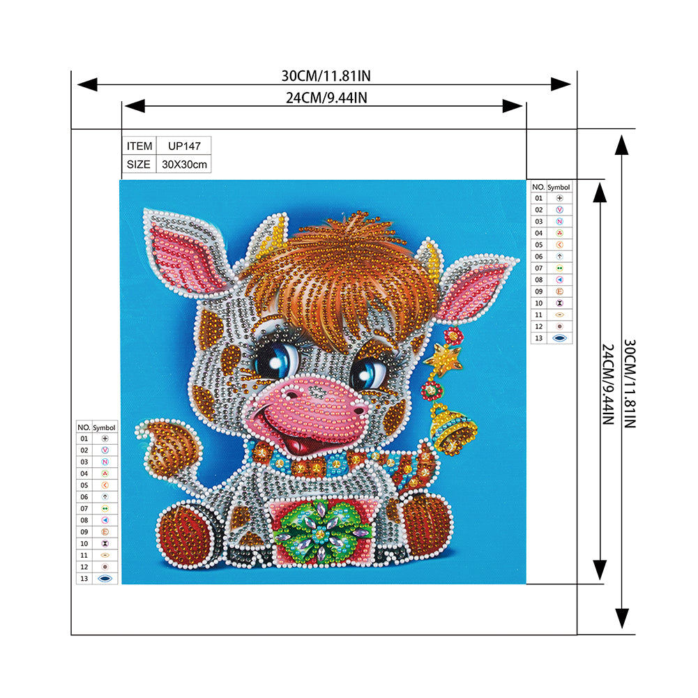 Cattle - Special Shaped Drill Diamond Painting 30*30CM