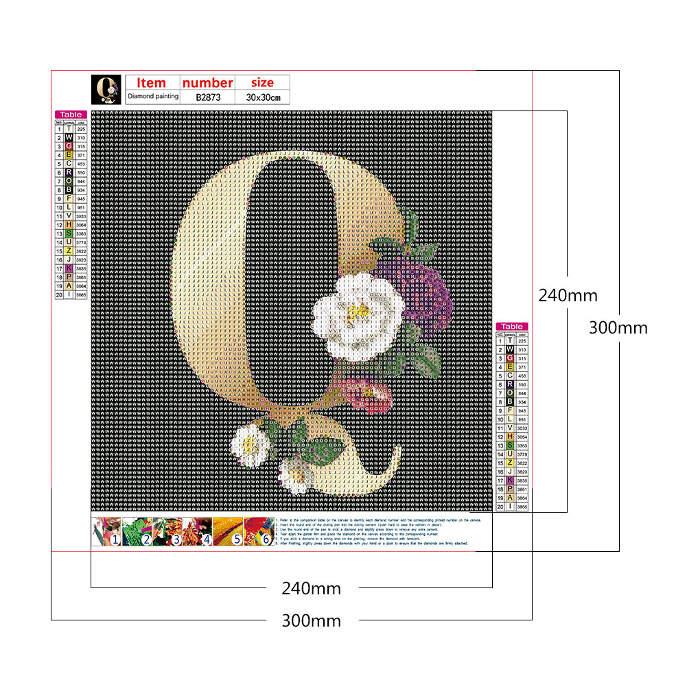 Letter - Full Round Drill Diamond Painting 30*30CM