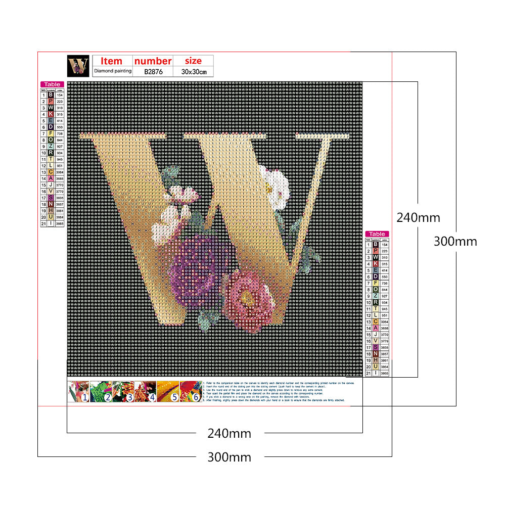 Letter - Full Round Drill Diamond Painting 30*30CM