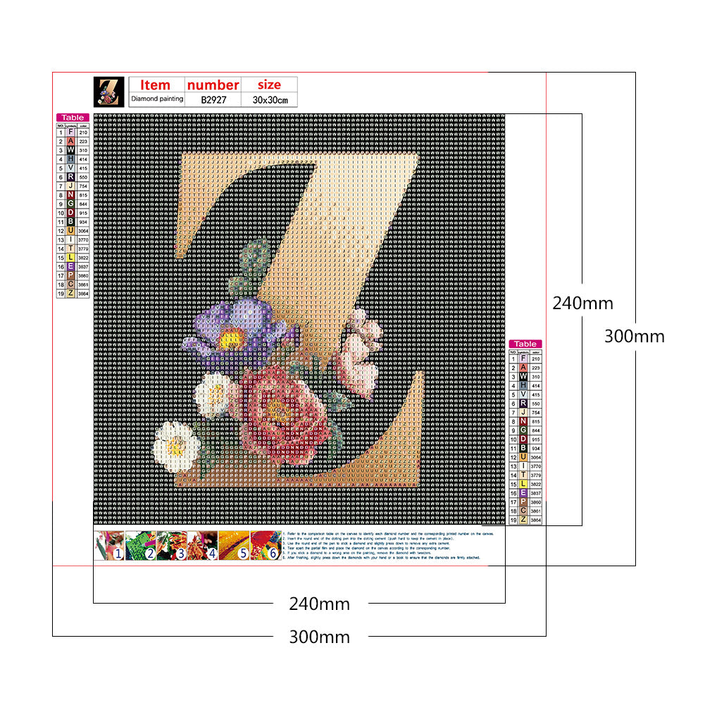 Letter - Full Round Drill Diamond Painting 30*30CM