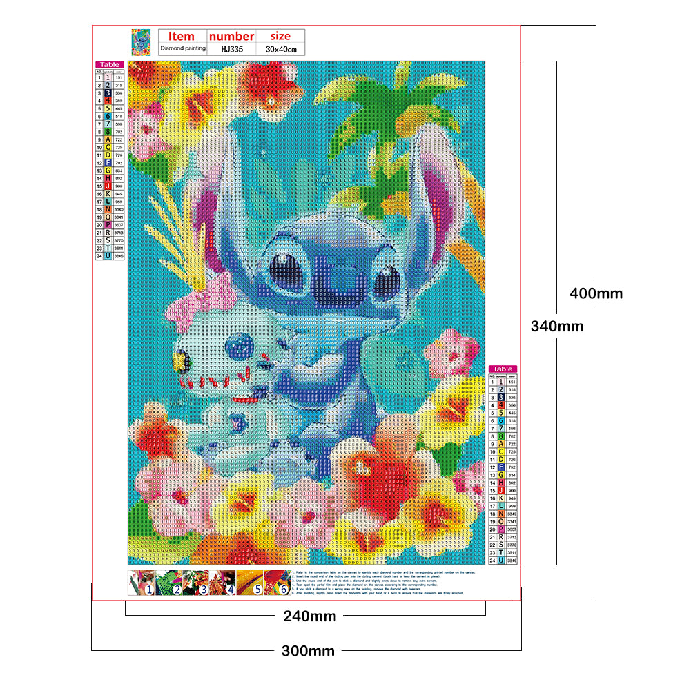 Stitch - Full Round Drill Diamond Painting 30*40CM