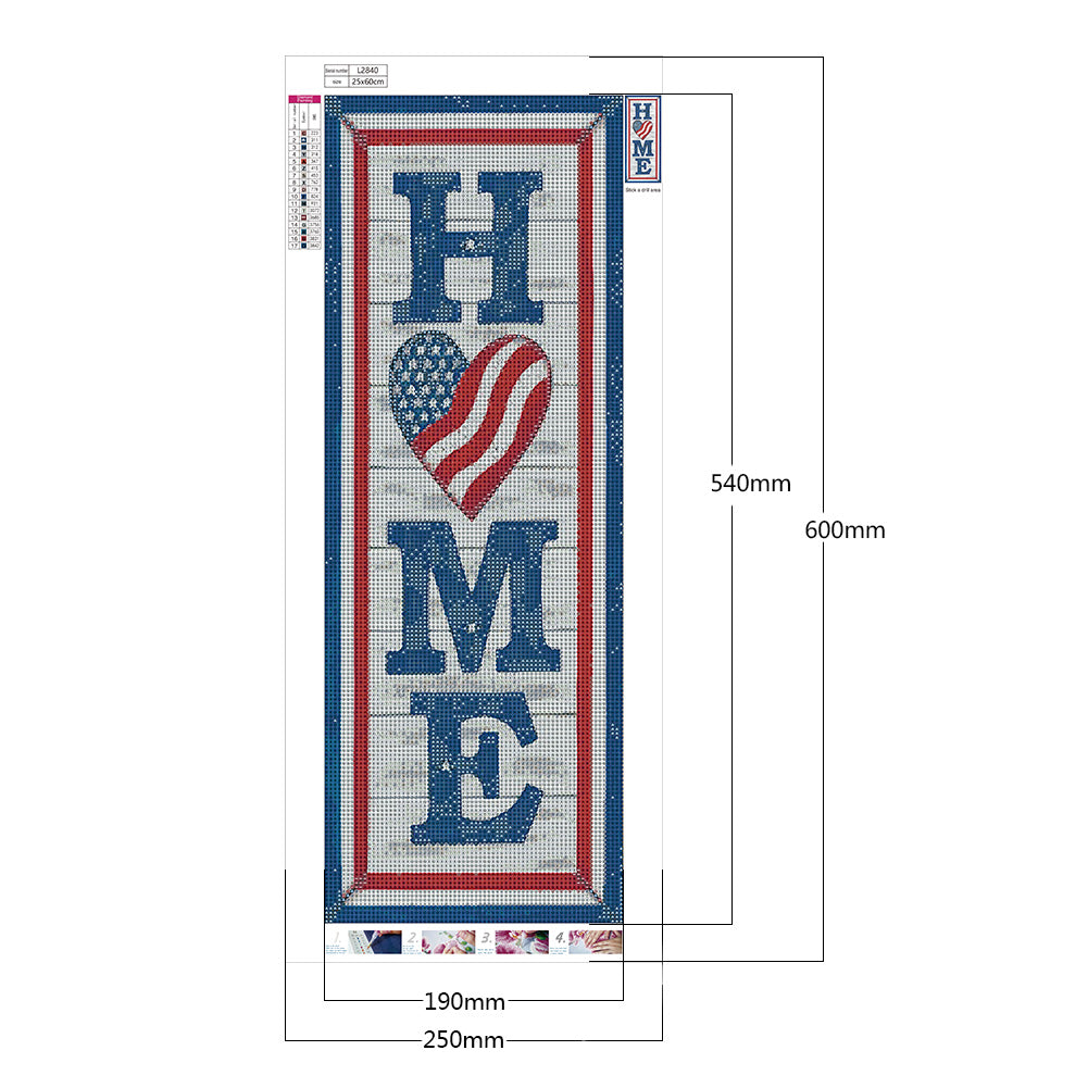 American Home - Full Round Drill Diamond Painting 25*60CM