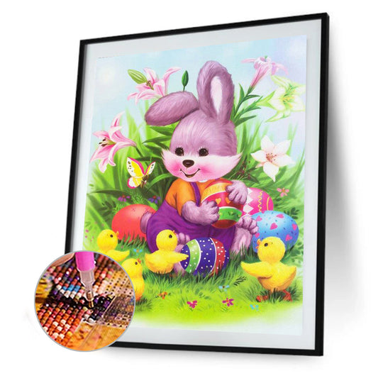 Easter Rabbit - Full Round Drill Diamond Painting 30*40CM
