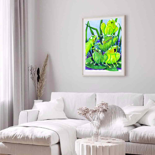 Green Frog - Full Round Drill Diamond Painting 50*60CM