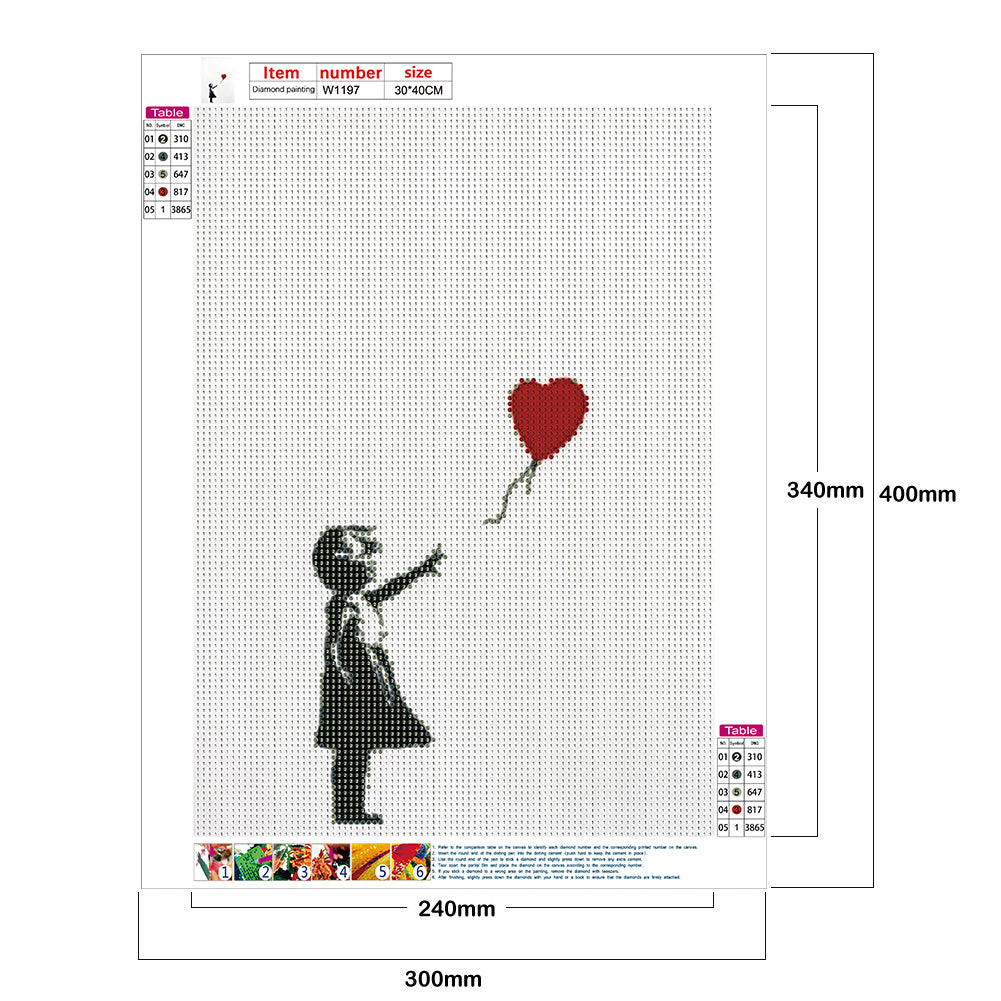 Kids Balloons - Full Round Drill Diamond Painting 30*40CM