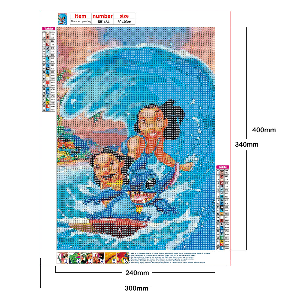 Stitch - Full Round Drill Diamond Painting 30*40CM