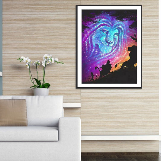 Starry Lion - Full Round Drill Diamond Painting 40*50CM