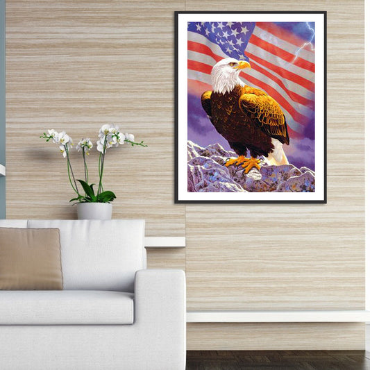 Flag Eagle - Full Square Drill Diamond Painting 30*40CM