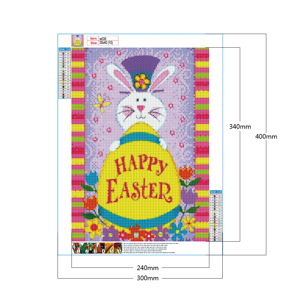Easter Bunny - Full Round Drill Diamond Painting 30*40CM