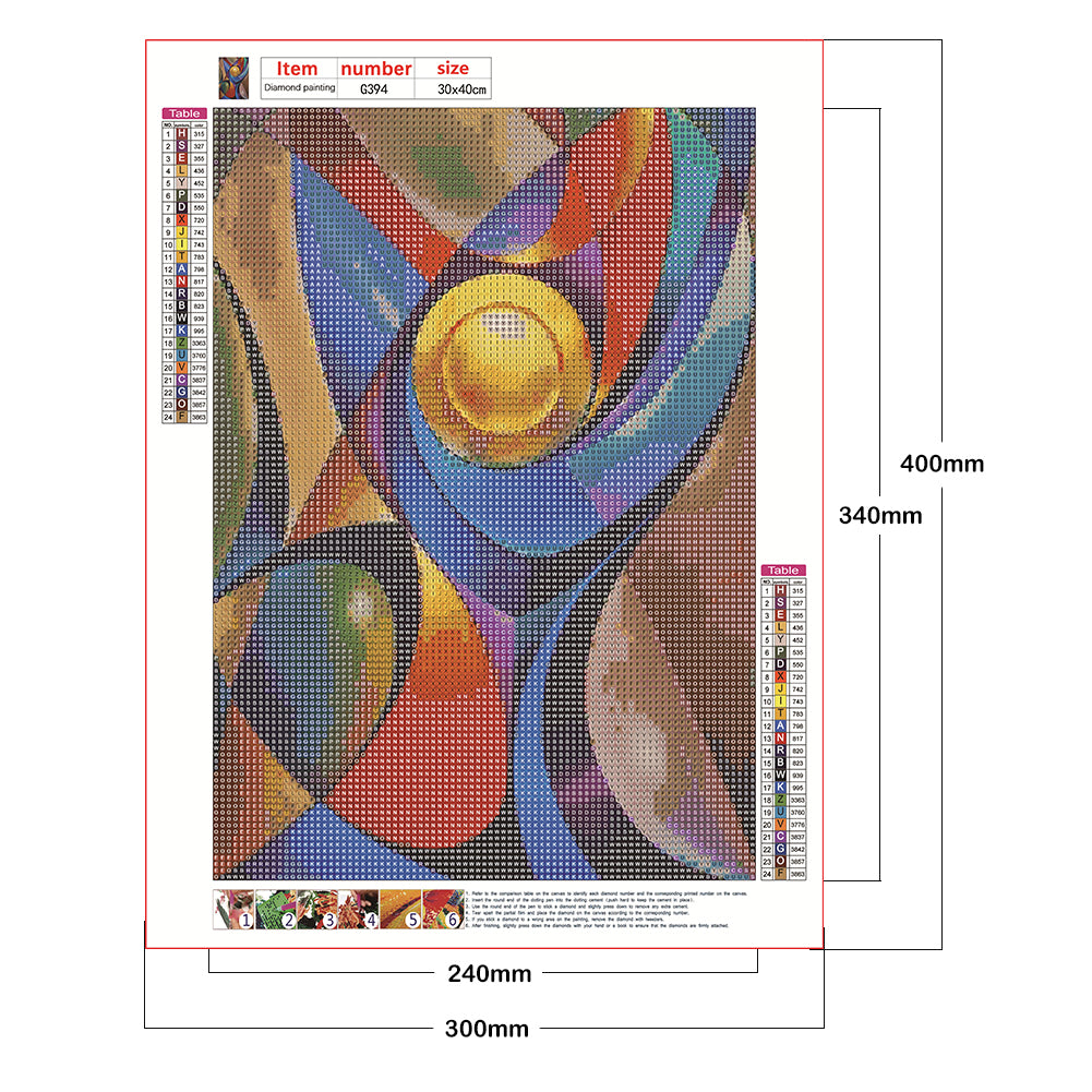 Abstract Pattern - Full Round Drill Diamond Painting 30*40CM