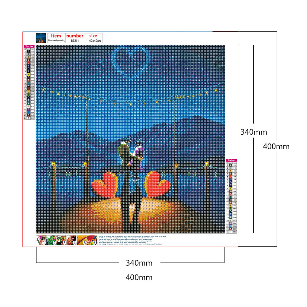Couple - Full Round Drill Diamond Painting 40*40CM