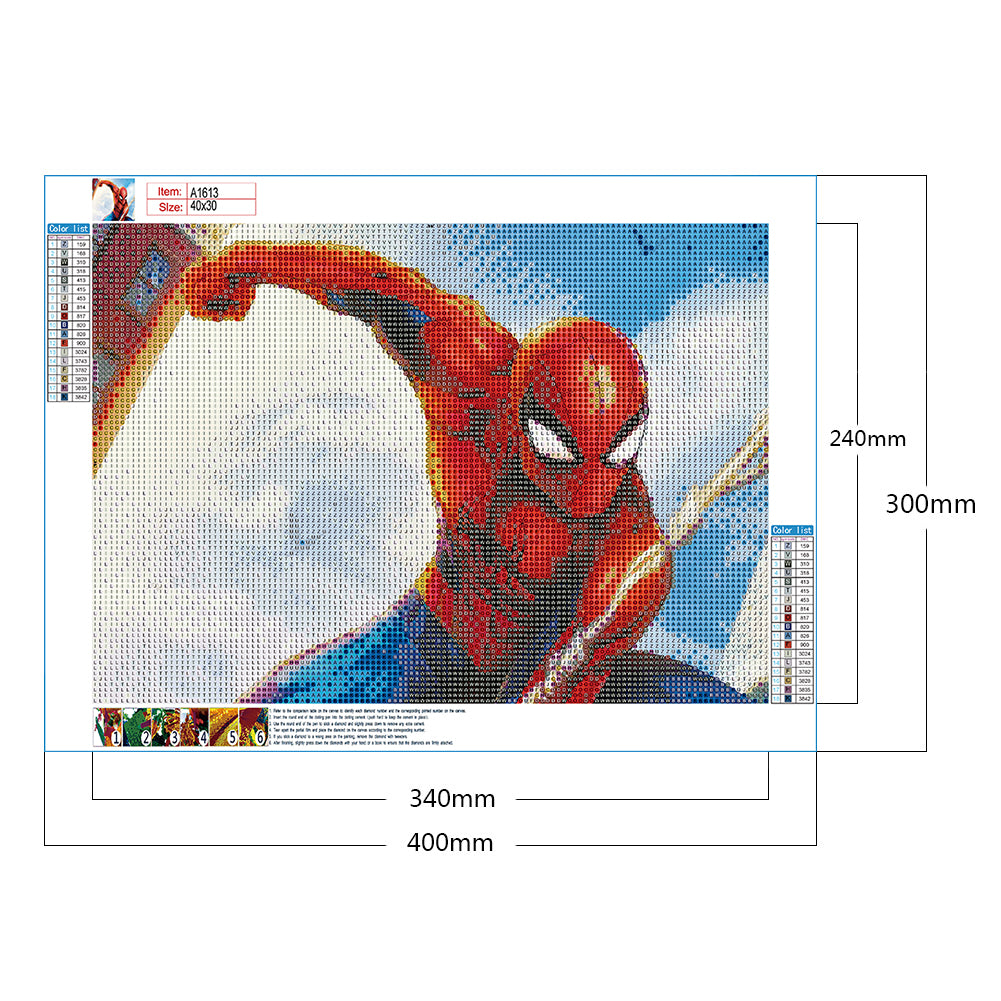 Spiderman - Full Round Drill Diamond Painting 40*30CM