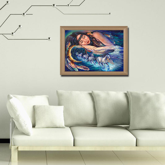 Sleeping Woman - Full Round Drill Diamond Painting 50*40CM