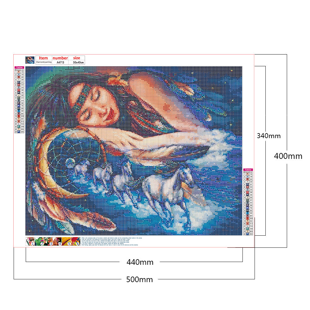Sleeping Woman - Full Round Drill Diamond Painting 50*40CM