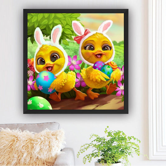 Two Chicks - Full Round Drill Diamond Painting 45*45CM